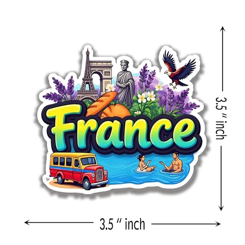 Image of France Fridge Magnet - Premium Engineered Wood Souvenir, Laser-Cut Decorative Magnetic Travel Gift, French Flag Design