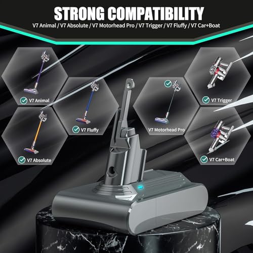 Image of EGR Upgrade 21.6V V7 Battery Replacement Compatible with Dyson SV11 V7 Motorhead /Animal /Trigger /HEPA /Car+Boat /Absolute Handheld Cordless Vacuum Cleaners. (Not Fit V6, V8, V10)