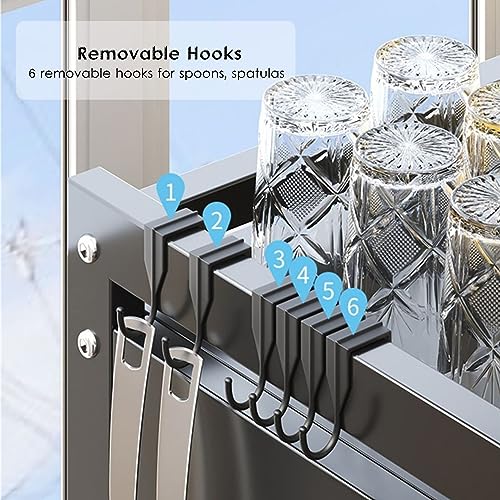 Égouttoir à vaisselle au-dessus de l'évier en acier carbone durable - 4