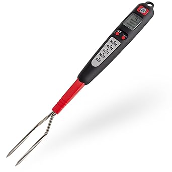 Grille Perfect Grille Perfect Digital Meat Thermometer for Grilling and Barbecue Turner Fork with Ready Alarm