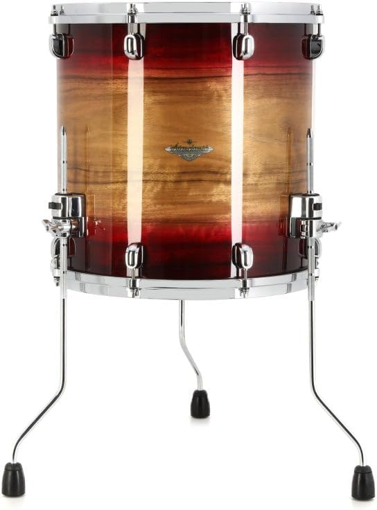 Tama Starclassic Maple Floor Tom - 16 x 16 inch - Ruby Pacific Walnut Burst with Chrome Hardware