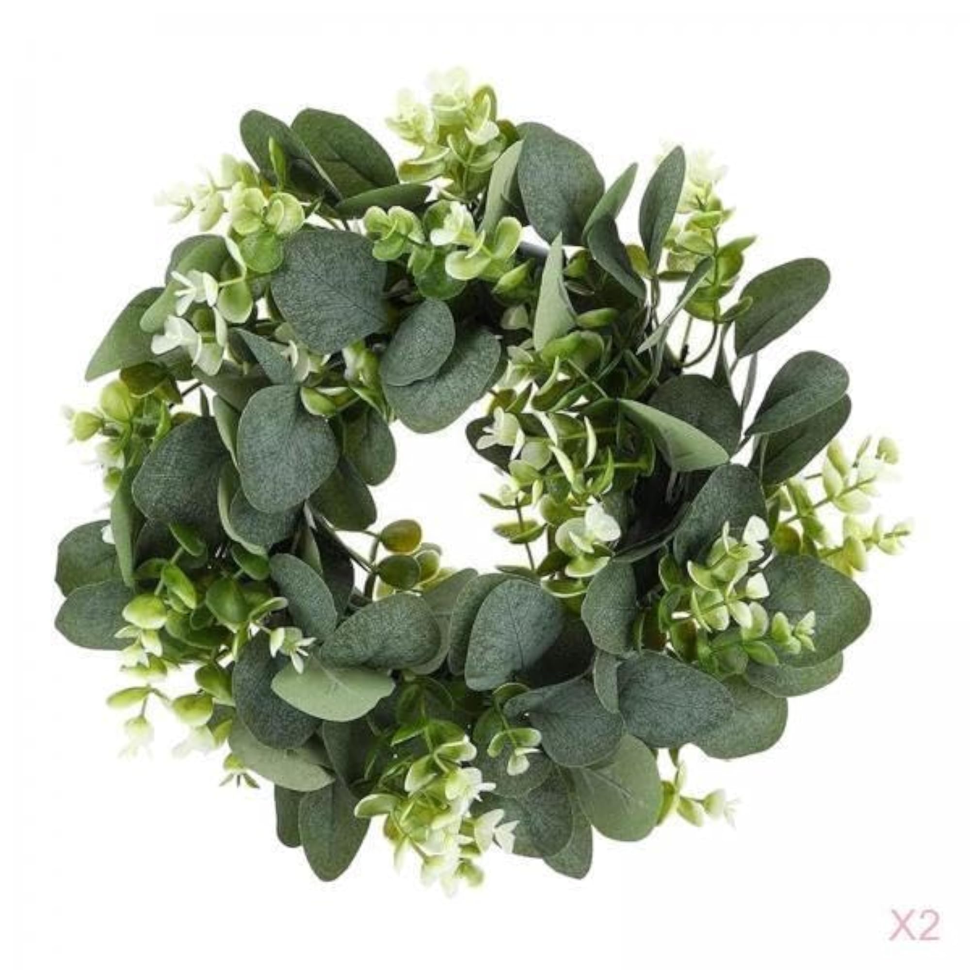 2pcs Eucalyptus Wreath Front Door Hanging Wall Decor