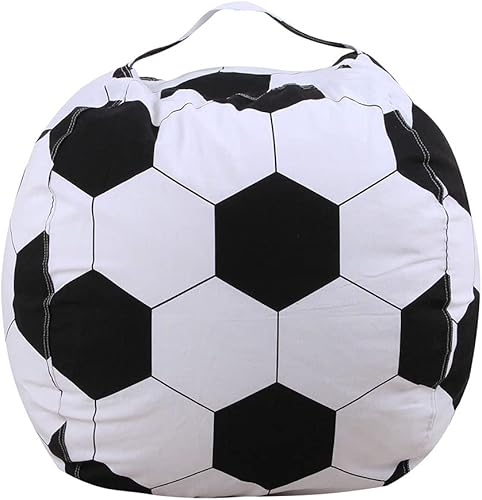 Miniatura 50 de LMYOVE Funda para puf de almacenamiento de animales de peluche (sin relleno, funda para silla de puf de voleibol para niños, para almacenamiento,