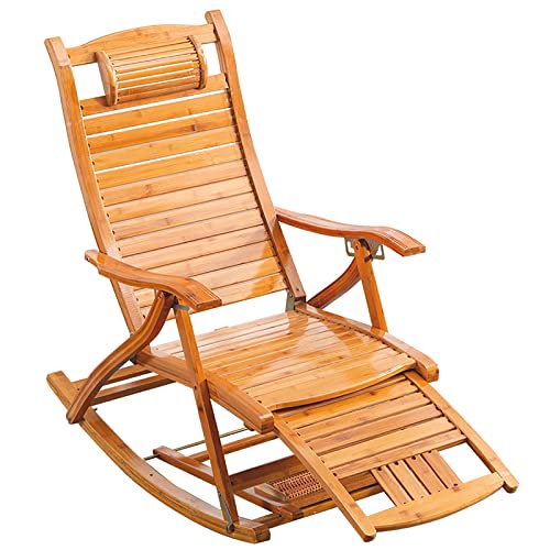 MYLW Schaukelstuhl Garten-Schaukelstuhl für Innen- / Außenbereich, Hölzerne Hochleistungs-Erwachsene-Recliner Liegen-Stuhl für Porch-Patio-Rasendeck, 330 £ Load Cover