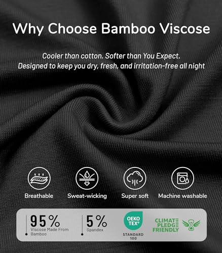 Image of NACHILA Pajamas Set for Women-Viscose Made from Bamboo, Sleeveless Pjs Cool V Neck Sleepwear Soft Capri Pants Pajama Sets