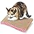 SA Products Cat Scratching Board | Cardboard Cat Scratcher with Textures Design | Curved Shape Reversible Cat Scratching Post | Cat Accessories
