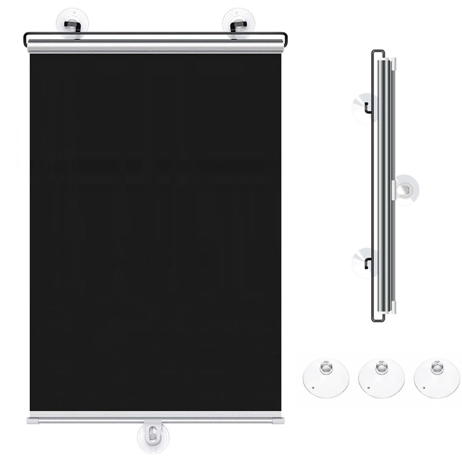 Estor Enrollable Opaco Sin Taladrar con Ventosas Cortina Blackout Térmica