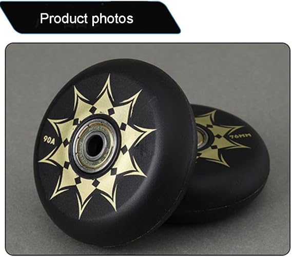 90A Inline Skate Replacement Wheels, 4 Pack 64mm 68mm 70mm 72mm 76mm 80mm Silent PU Durable Skate Replaceable Wheel for Smooth Safe Skating