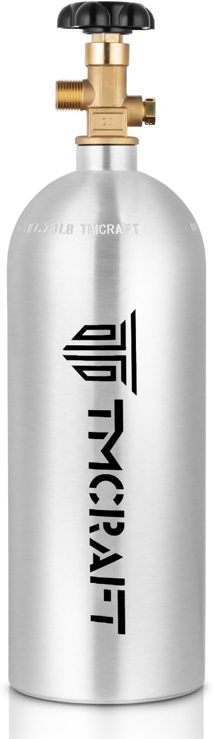TMCRAFT 5lb CO2 Tank, High Strength Aluminum Alloy Cylinder with CGA-320 Valve, DOT Approved Cylinder for Kegerator kit and Draft Beer Dispensing