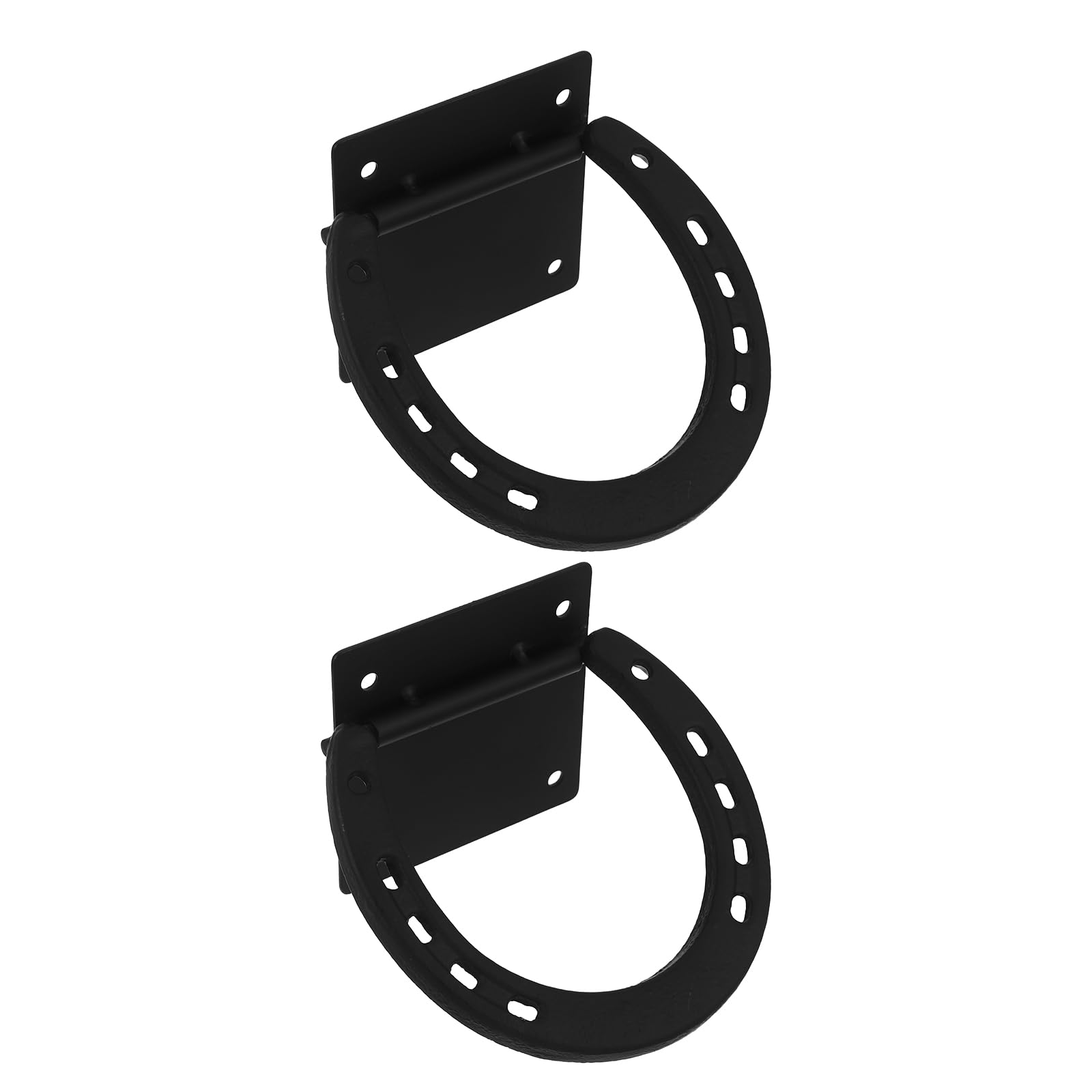 Anillos de corbata de caballo con acabado negro de alta durabilidad para zonas de equitación