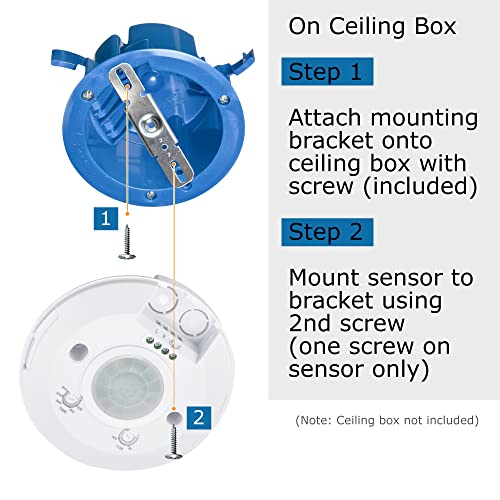 J.lumi Yca1050 Pir Motion Sensor Light Switch 2000W, Ceiling Mount Motion Sensor Ceiling Motion Sensor Switch, Pir Sensor, Slim Profile, White (85-265V Ac) #TOP6