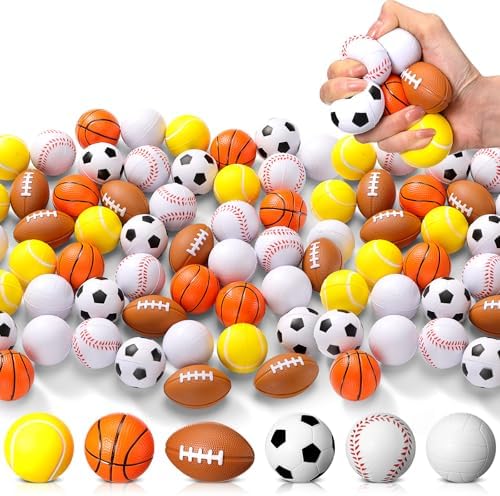 Lot De 8 Balles Anti-stress Sport – Basket, Foot, Baseball Et Rugby – Jouet Fidget En Mousse 5 Cm Pour Enfants Et Adultes, Idéal Pour Gestion De L’anxiété Et Cadeaux De Fête