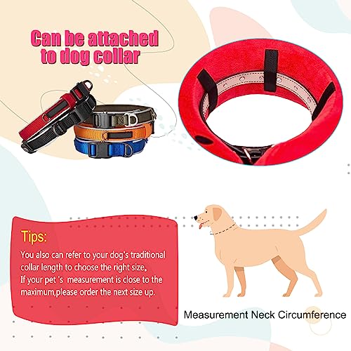 Image of Inflatable Dog Cone Collar with Enhanced Anti-Licking, Soft Neck Donut for Dogs Cats, Recovery Pet Cone Collar After Surgery for Large Medium Small Dogs (Watermelon, Large)