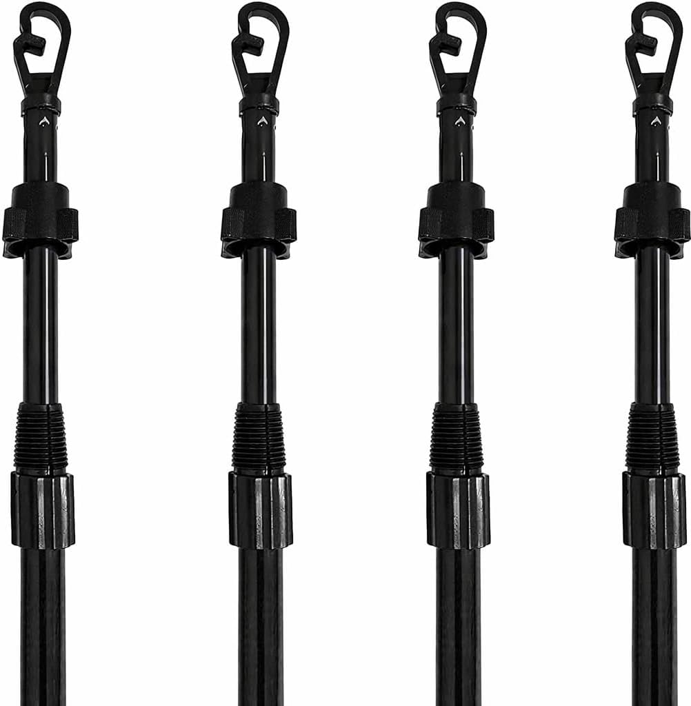 Almineez 1, 2, 4 x Prop Heavy Duty Galvanised Washing Line Prop Outdoor Galvanised Extendable Pole Clothes Laundry Support Extending Pole Telescopic 2.2M Garden Outdoor (4)