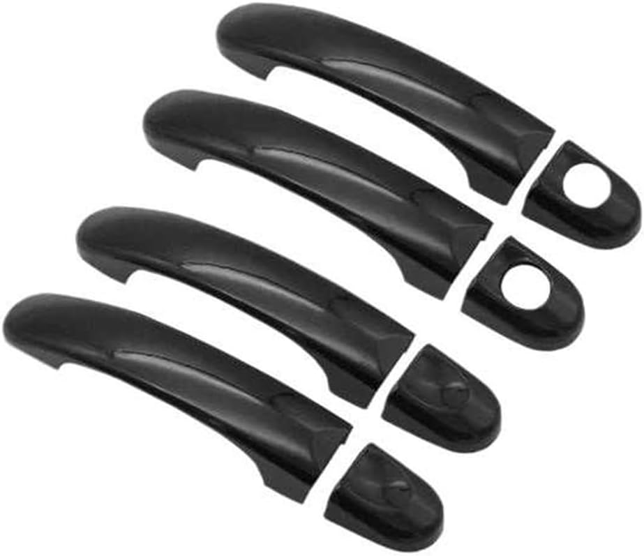 Door Handle Cover Compatible For Volkswagen VW Caddy 2K 2005~2021 2020 Chrome Gloss Black Rustproof Sticker Car Exterior Accessories Gadget(2 Keyhole 4 Door-1)