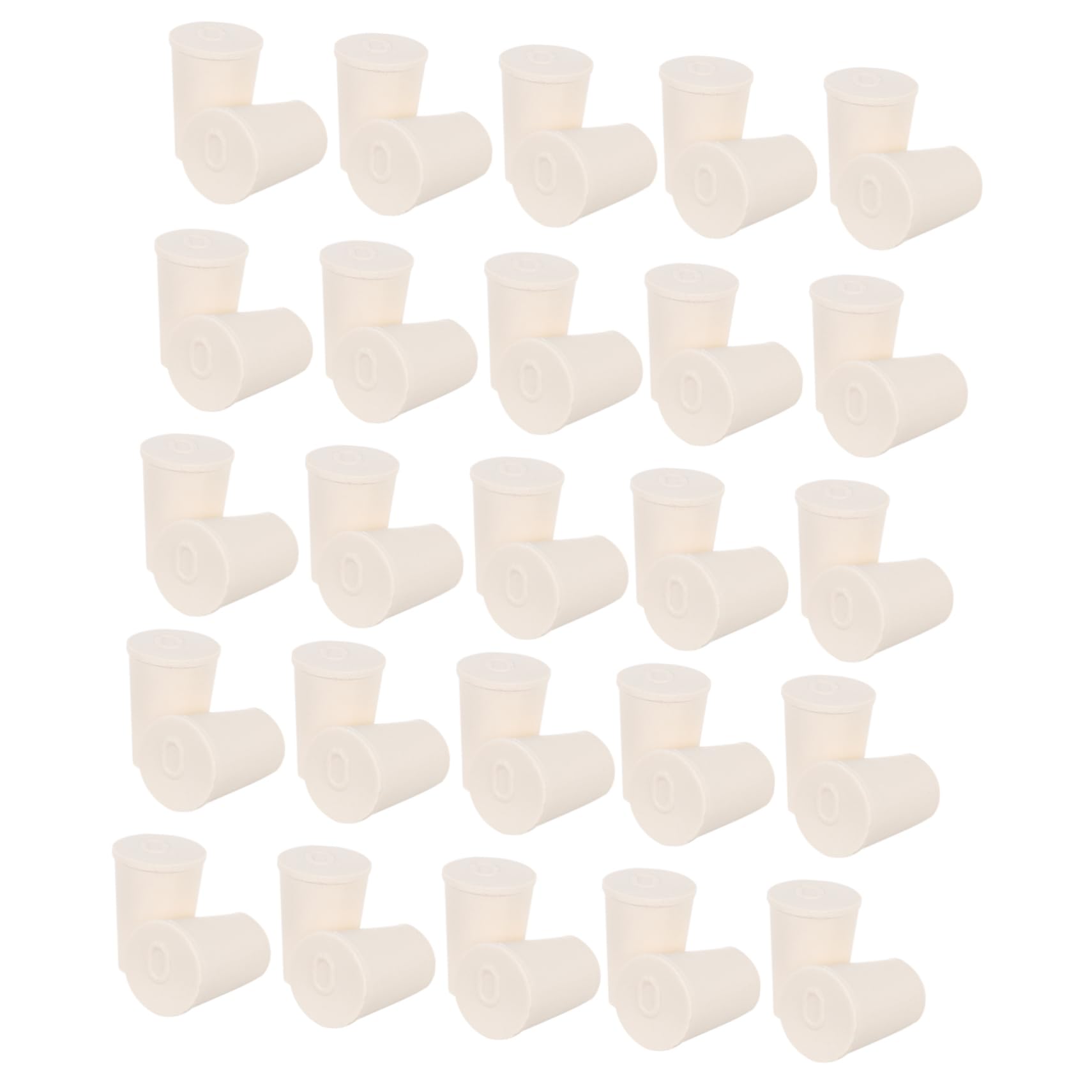 MUSISALY 50 Pcs Laboratory Rubber Plug Test Tube Sealing Tapered Flask Stopper and Waterproof Tube Stopper Cap