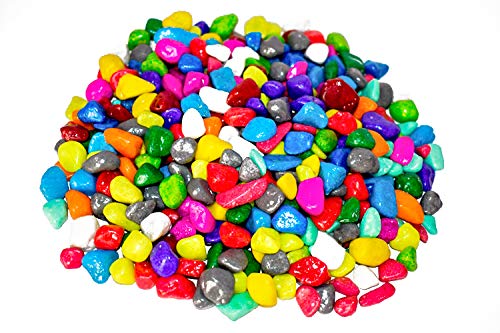 Ercole® Multicolour Pebbles Stone for Decoration Garden Plants Pots Home Decor (Candy, 3 Kg)
