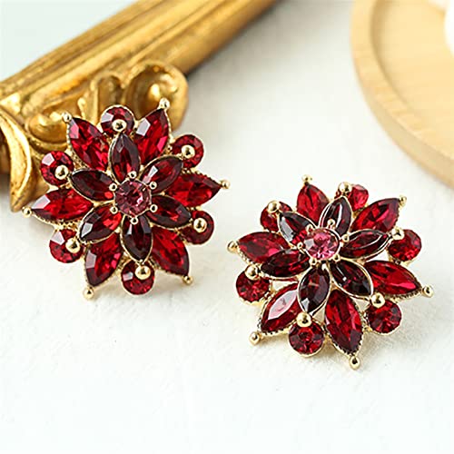 Boucles d'oreilles femme fleur en cristal de zircon pour un cadeau - 7