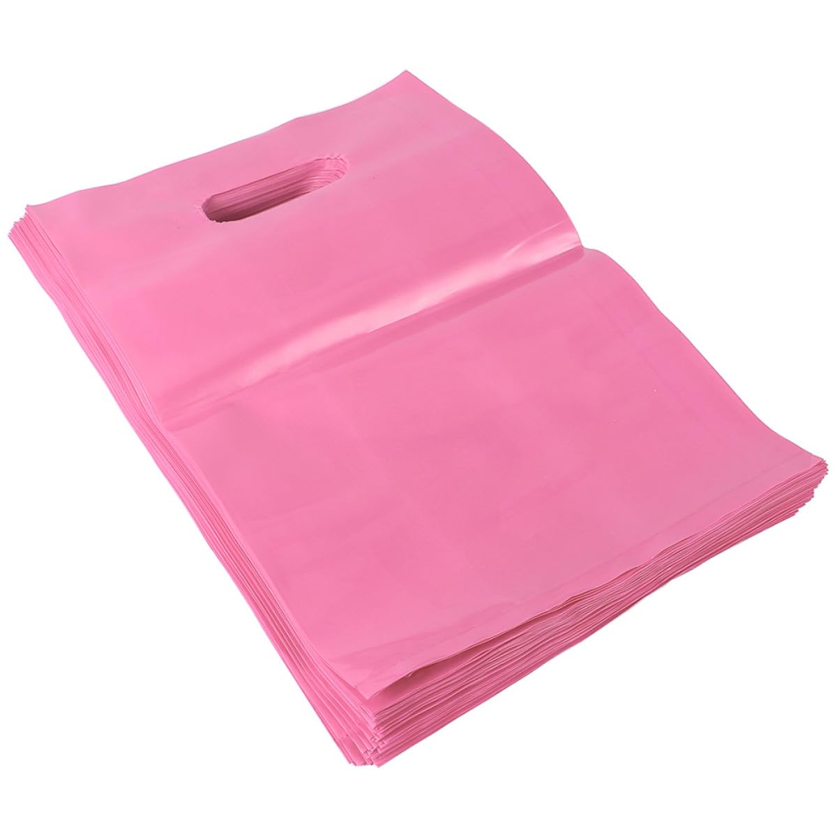 100 Stück Kunststoff Aufbewahrungsbeutel für Lebensmittel Leichte Rosa Verpackungsbeutel Flache Beutel für Party Dekoration und Vielseitige Nutzung
