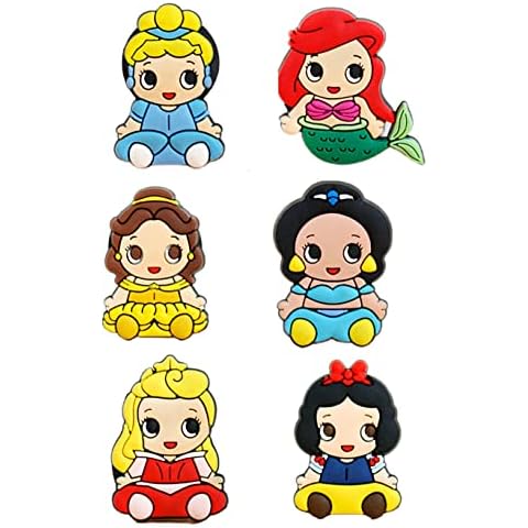 FEIFEI’S BOW 6PCS Toy Story Avengers Princes FRIDGE MAGNET Kids Memo Party Bag Fillers Board 3D Action Figures Gift Refrigerator sticker (PRINCESS) Cover