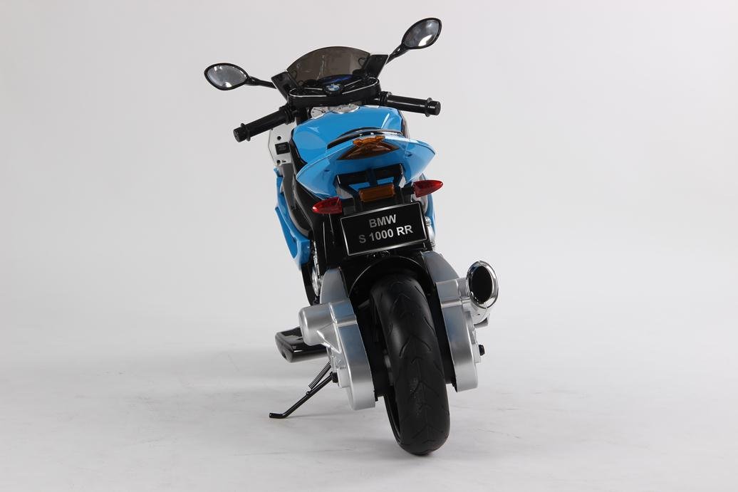 Pekecars - S1000RR - moto BMW per bambini, 12 V, velocità S/H, colore nero blu