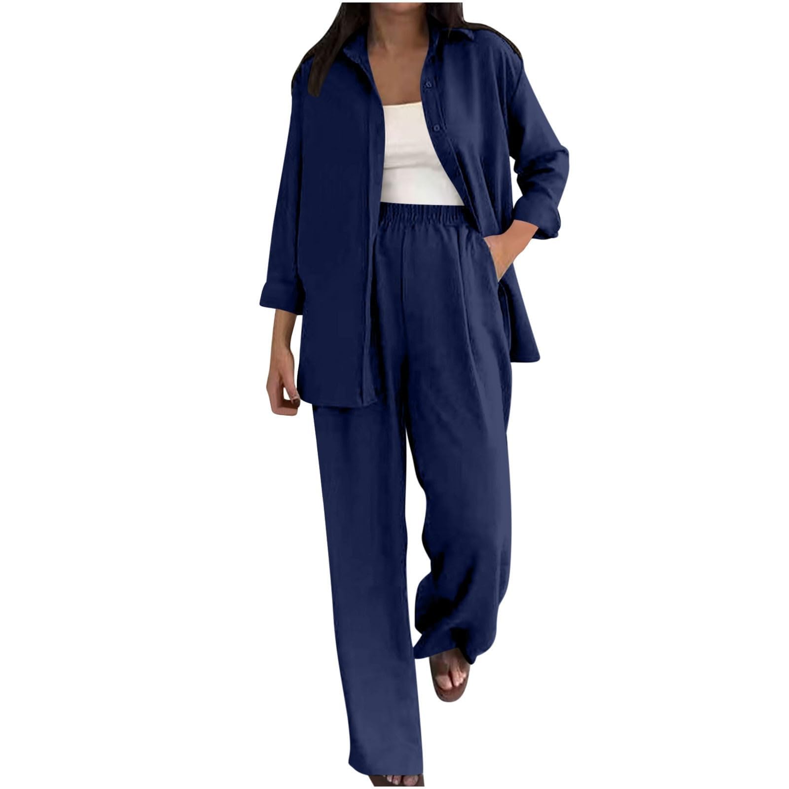 Conjunto Deportivo de 2 Piezas para Mujer Casual y Pantalones Chndalconjuntos Mujer veranoLimpio y Profesional