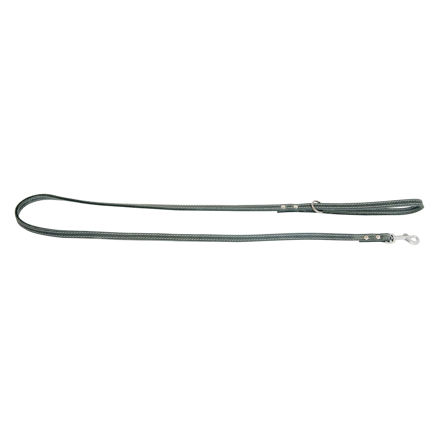 JACK AND VANILLA, Long Dog Lead, Greasy Leather, Size 16 mm x 150 cm Grey