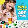 JOYEZA Rock Painting Kit Deluxe, Arts and Crafts for Girls Boys Age 6+, 12 Rocks Tween Gift Art Set, Waterproof Paints, Craft Kits Art Supplies, Kids Crafts Ages 6-8, Kids Activities 6 7 8 9 10 #2