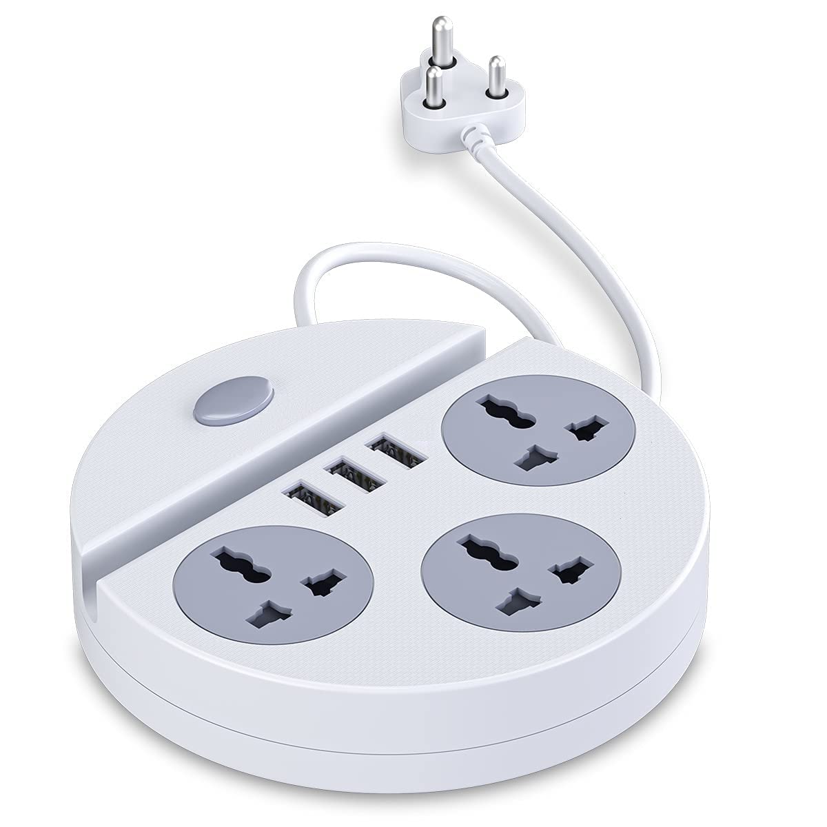 SP Power Plate 5 Surge Protector 1500W High Power Converter with USB Charger & Mobile Holder 3AC Socket + 3USB Ports I 1.5 m Cord Length (Color May Be Change)-picture-32