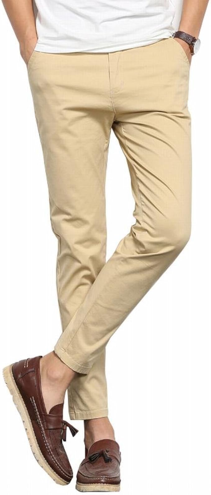 Amazon チノパン スキニーパンツ ストレッチ メンズ アンクルパンツ 九分丈 パンツ 無地 ロングパンツ カジュアル 9分丈 スウェットズボン スラックス 大きいサイズ スリムパンツ 細身 97 綿 秋 秋冬用 春夏 黒 グレー ブラック ネイビー カーキ ロングパンツ 通販