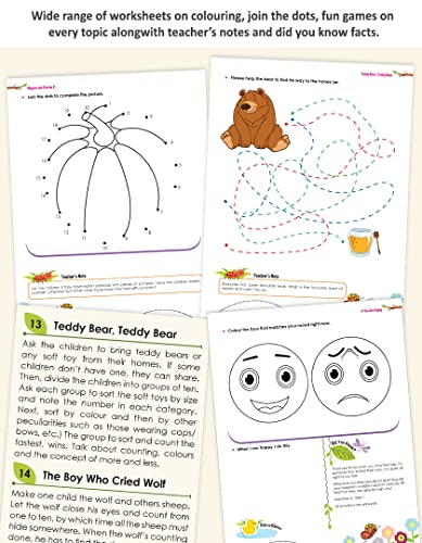 Image of Woodsnipe Tiny Blossoms Rhymes & Stories with STICKERS| Preschoolers Nursery Ages 2 to 4 | Short Moral Stories| Fun old and new Rhymes, Activity Pages with Colouring, Puzzles and much more
