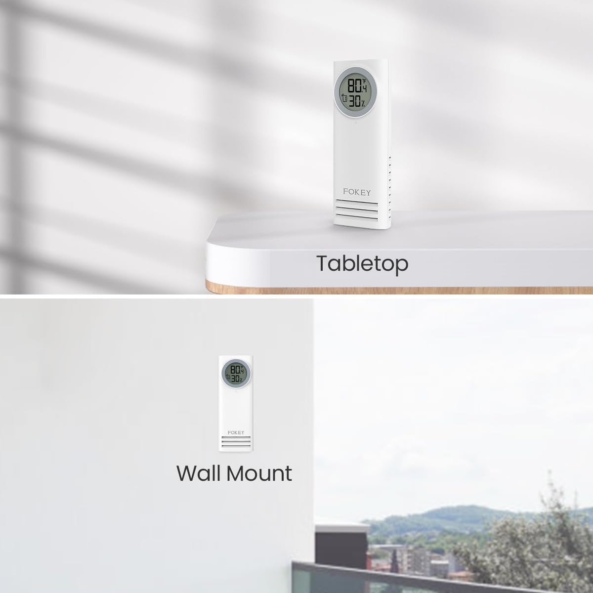 Remote Sensor Indoor Outdoor Thermometer Wireless for Z2 Weather Station ASIN: B0F31VHMTF