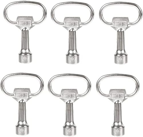 AnRui Llave de enchufe triangular de 0.315 in, llave de metal, multifuncional, herramienta de plomeros, panel de tren, bloqueo de cajón, armario de