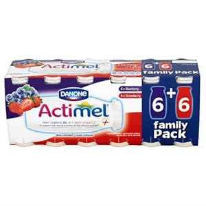 Actimel Erdbeere & Blaubeere Trinkjoghurt 12 x 100 g