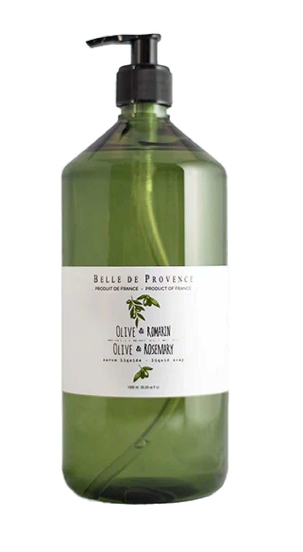 Belle de Provence Olive & Rosemary 1L Pump Liquid Soap