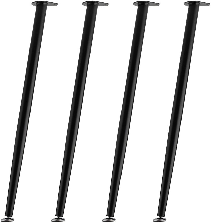 Anxin 28-inch Adjustable Metal Table Legs, Suitable for Office Desks, Dining Tables & Chairs, Furniture, 4-Piece Sets … (28in, Diagonal Black)