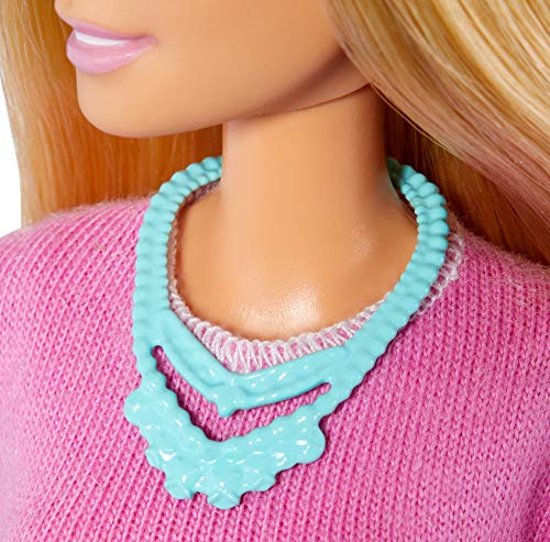 Barbie GJC23 - Lehrerin-Puppe (blond) mit zehn Zubehörteilen für den Unterricht, mit eim drehbaren Globus und… – Bild 5