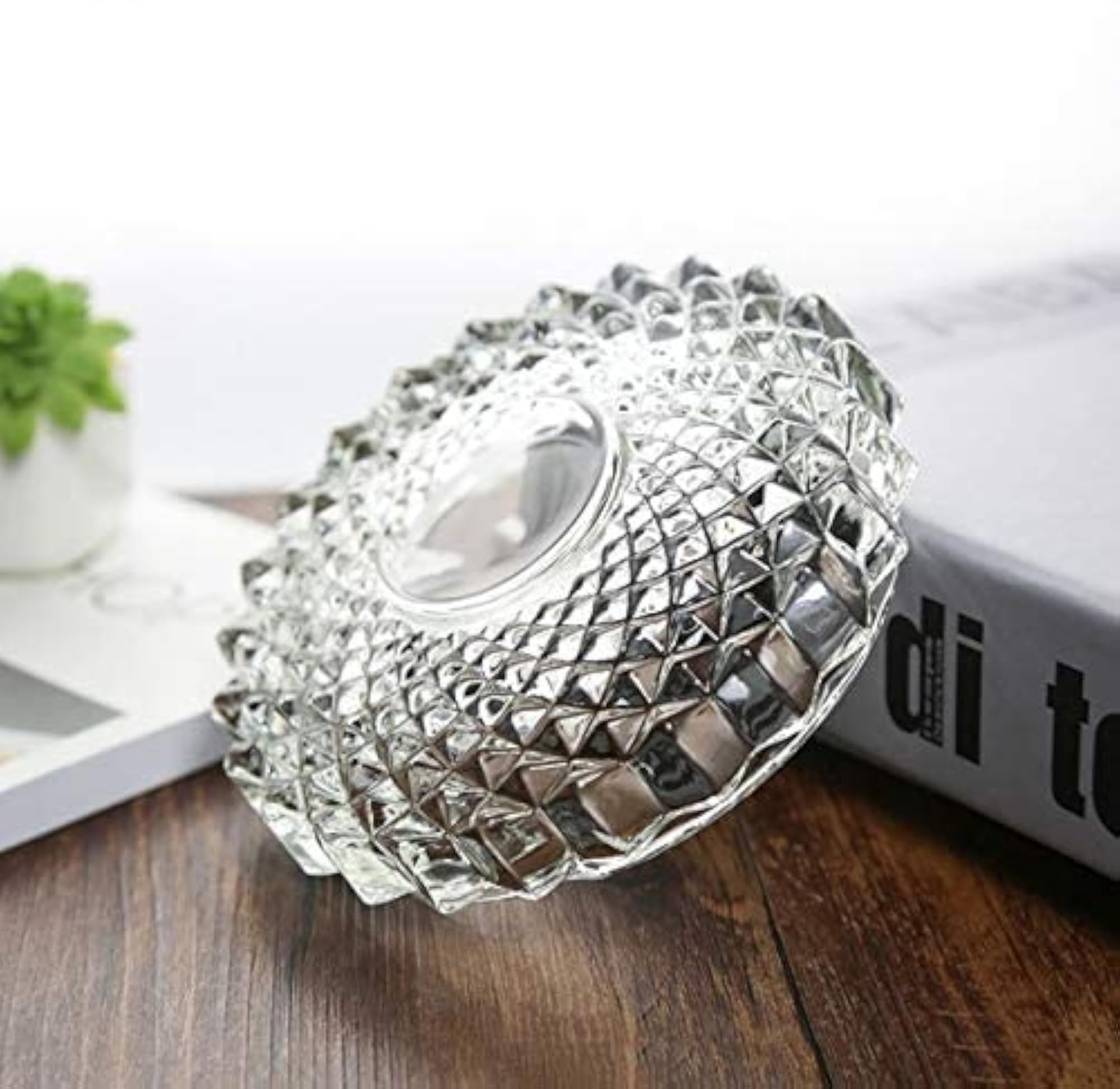 Unique Round Glass Cigarette Ashtray