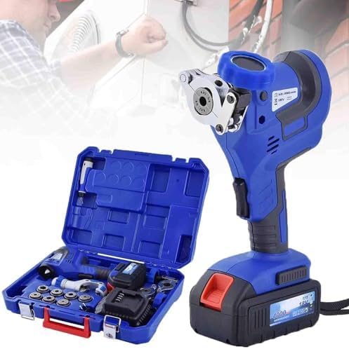 Kit de Herramientas inalámbricas de 220 V para abocardar tuberí de Cobre y Aluminio para Sistemas de climatización, con Herramienta desbarbadora y Cortador. Compatible con