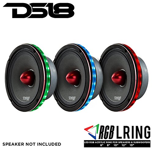 DS18 LRING6 LED Speaker Ring Waterproof 6.5-Inch - Millions of Colors with RGB Module, One Color Without