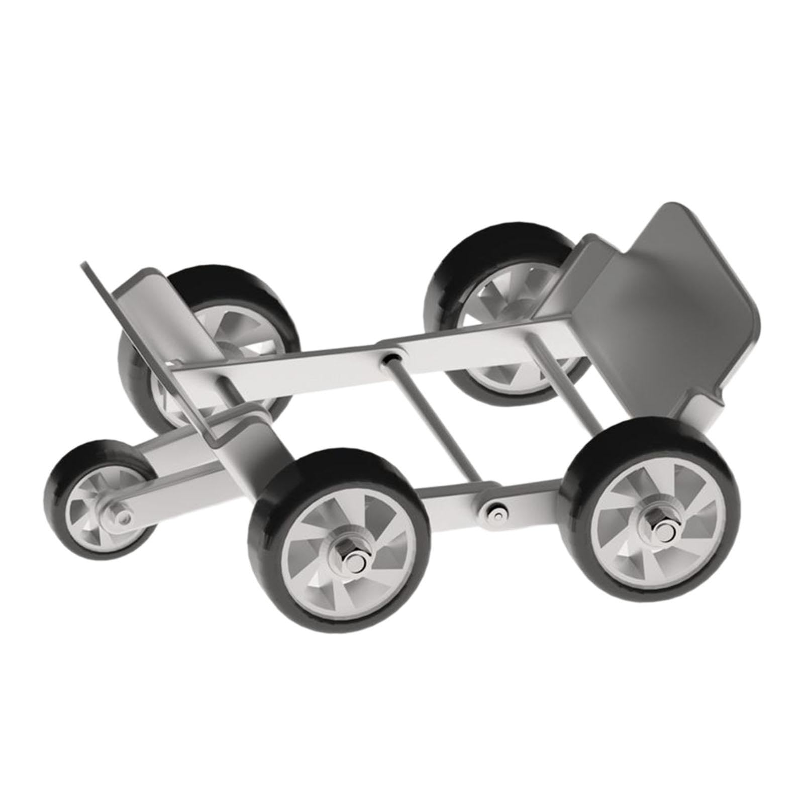 Motorrad Anhängertrolley mit Stahl Und Gummirad Faltbares Und Verschleißfestes Transportgerät für Defekte Reifen Bewegungsunterstützung für Pannenhilf, Silber