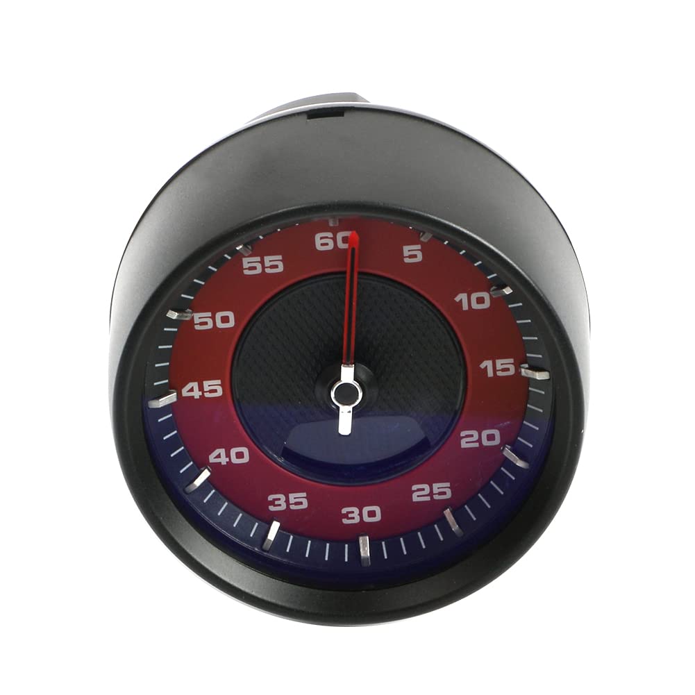Central Dashboard Clock Frame Cover,Fit for PorschePanamera 2017-2021 Car Dash Clock Instrument Panel Cover Decoration Accessories,Black Red