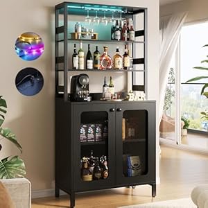 Aheaplus Bar Cabinet with Power Out...