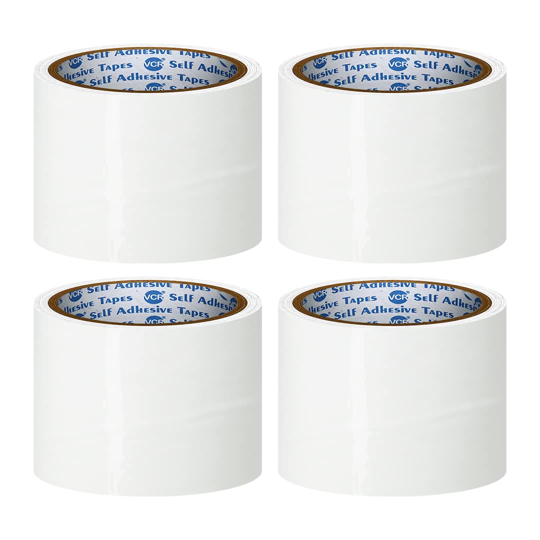 VCR White Color Tape - Milky - 50 Meters in Length - 72mm / 3" Width - 12 Rolls Per Pack - BOPP Self Adhesive Tape for Arts and Craft use, Box Packing, Office and Home use (B07RWRZDM5) Amazon Price History, Amazon Price Tracker