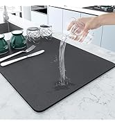 Large Dry Mat for Kitchen Utensils, Water Absorbent, Dish Drying Mat, Water Absorbing mat for Kit...