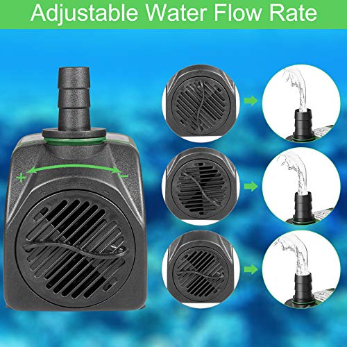 SOUSLOW Waterpomp, 25 W, 1500 l/u, AC 220 - 240 V, met 2 sproeiers voor aquarium, tuin, hydrocultuursysteem - Image 5