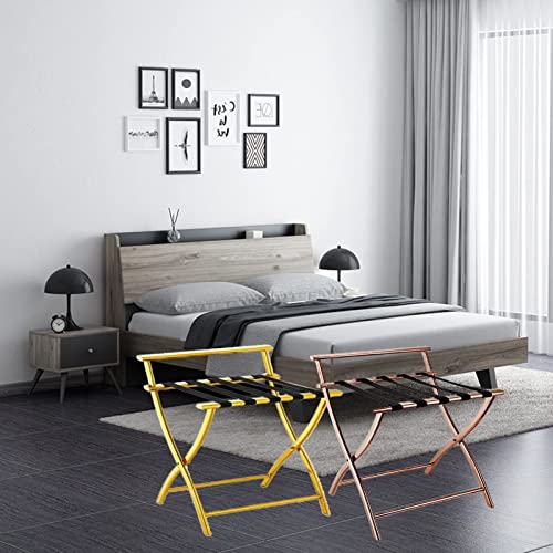 Support de valise pliable pour chambre d'hôtel en acier inoxydable