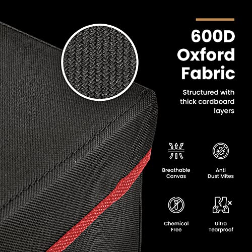 Holiday Cheer Premium Christmas Ornament Storage With 8 Tray - Christmas Storage Container With Dividers Perfect For Holiday Decorations - Fits 128 Holiday Ornaments - Tear-Proof Fabric (Black) #TOP4