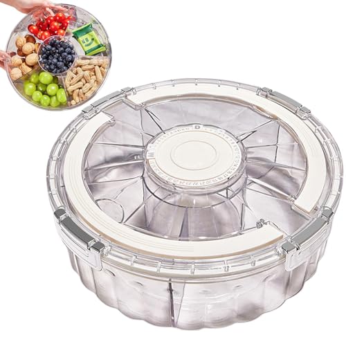 Récipient rond avec compartiments pour un plateau de collation propre - 7