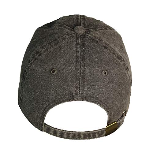 Fumarel Gorra Clásica Vintage Golf Tenis Náutica Caza Ajustable de Algodón Lavado - Classic Baseball Cap Hat - Gris Marengo Lavado